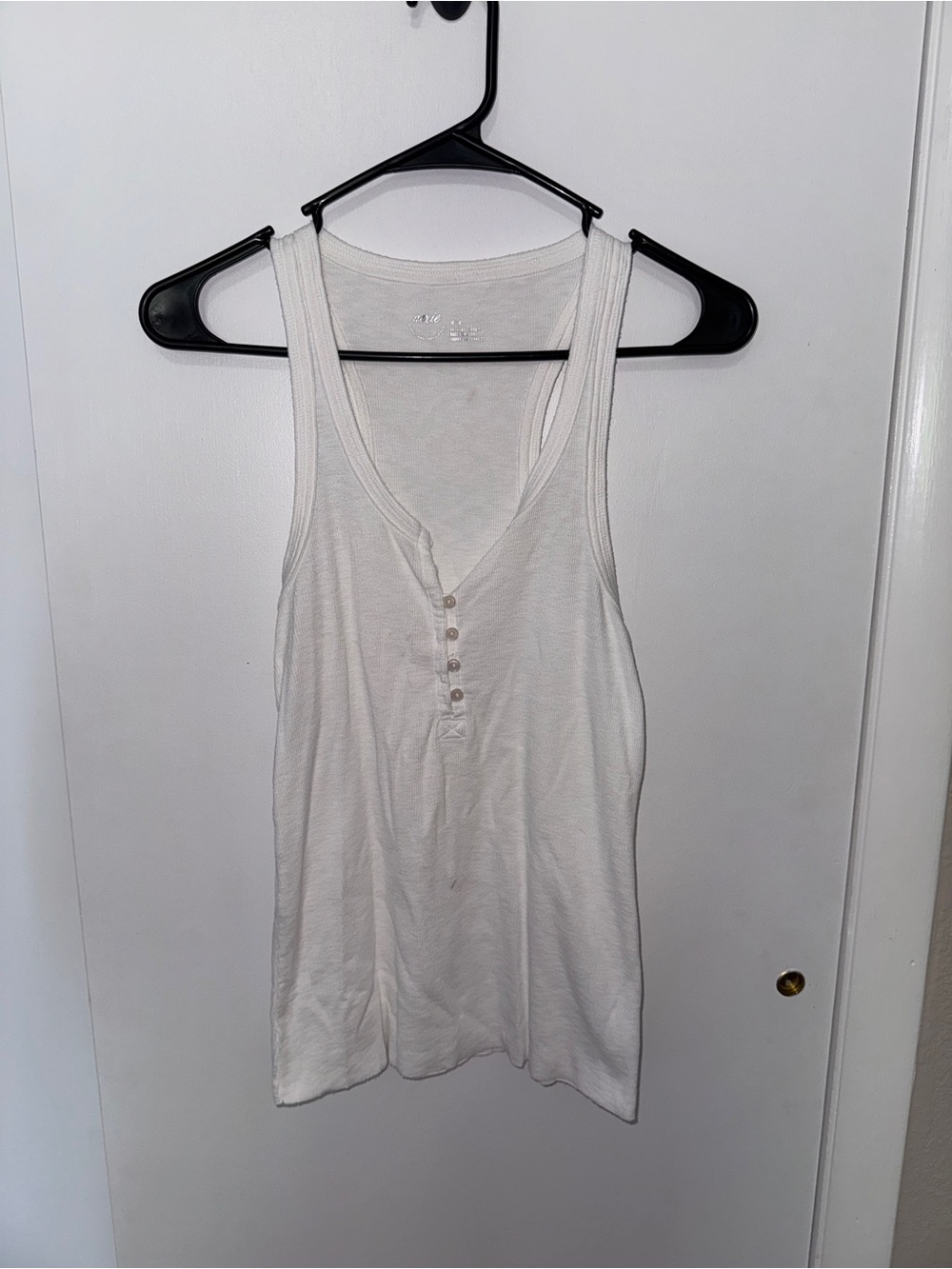 Aerie White Ribbed Tank